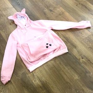 KITTY CAT SWEATSHIRT WITH HOOD AND CAT EARS.